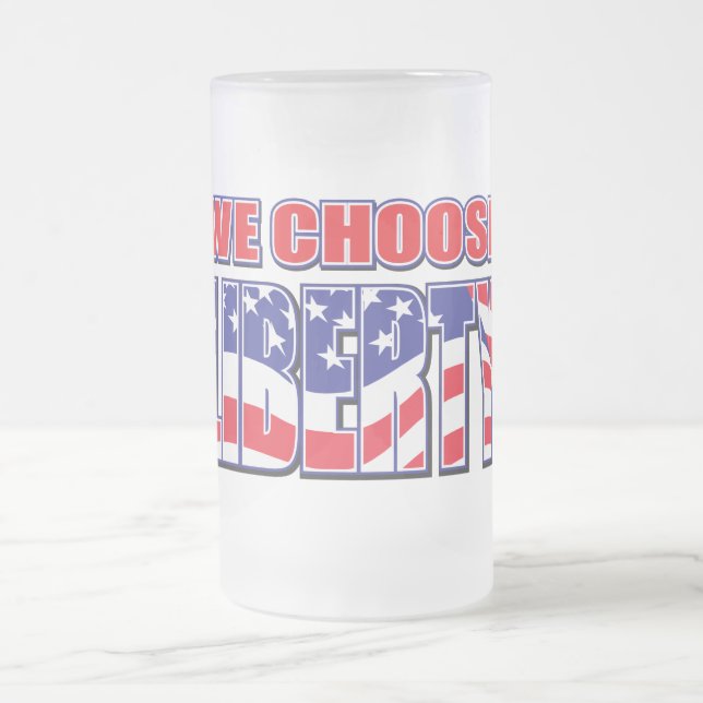 Caneca De Cerveja Vidro Jateado Escolhemos Liberdade (Centro)