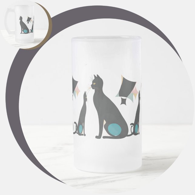 Caneca De Cerveja Vidro Jateado Eshu (Eshu Frosted Glass Beer Mug
)