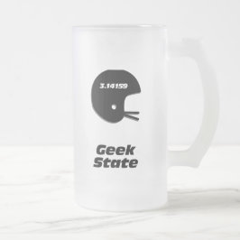 Caneca De Cerveja Vidro Jateado Estado do Geek do Capacete de Futebol