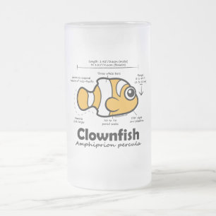 Caneca De Cerveja Vidro Jateado Estatísticas de Clownfish