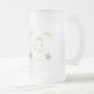 Caneca De Cerveja Vidro Jateado estilo de cerimônia de casamento
