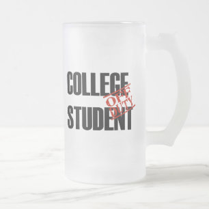 CANECA DE CERVEJA VIDRO JATEADO ESTUDANTE UNIVERSITÁRIO FORA DE SERVIÇO