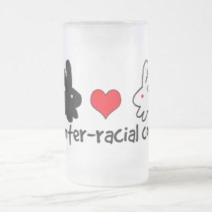 Caneca De Cerveja Vidro Jateado Eu amo casais inter-raciais