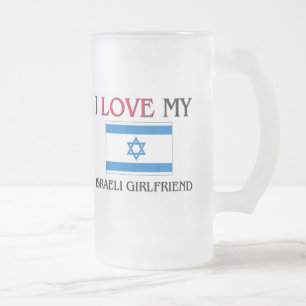 Caneca De Cerveja Vidro Jateado Eu amo meu namorada israelita