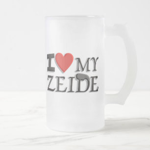 Caneca De Cerveja Vidro Jateado Eu amo meu Zeide