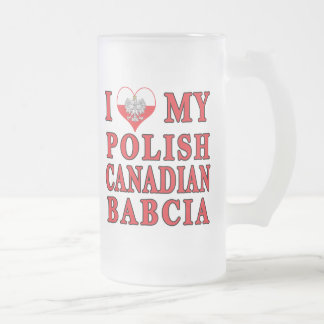Caneca De Cerveja Vidro Jateado Eu Amo Minha Babcia Polonesa Canadiana