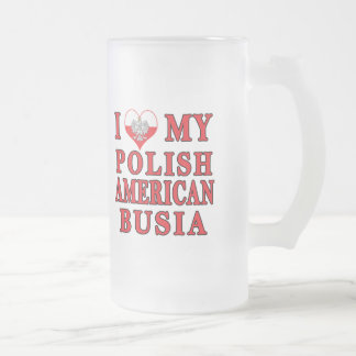 Caneca De Cerveja Vidro Jateado Eu Corto Minha Busia Polonesa Americana
