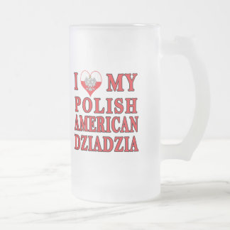 Caneca De Cerveja Vidro Jateado Eu Corto Minha Dziadzia Polonesa Americana