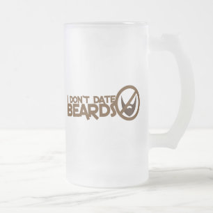 Caneca De Cerveja Vidro Jateado Eu não dato barbas