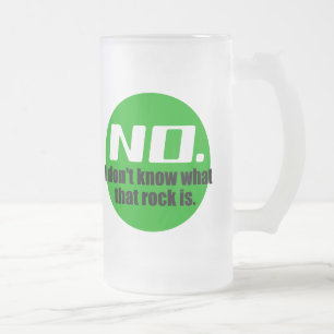 Caneca De Cerveja Vidro Jateado Eu não sei o que é essa rocha (verde)