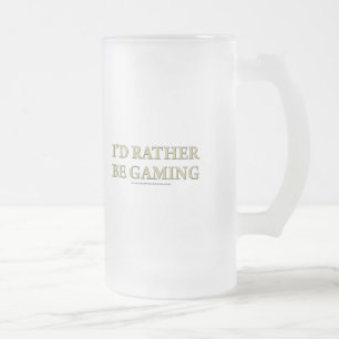 Caneca De Cerveja Vidro Jateado Eu preferencialmente seria jogo