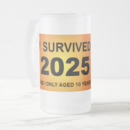 Caneca De Cerveja Vidro Jateado Eu Sobrevivi 2025