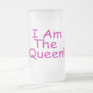 Caneca De Cerveja Vidro Jateado Eu sou a rainha