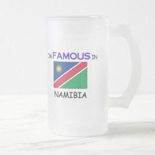 Caneca De Cerveja Vidro Jateado Eu sou famoso em NAMÍBIA