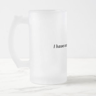 Caneca De Cerveja Vidro Jateado Eu tenho um conceito de caneca-plano
