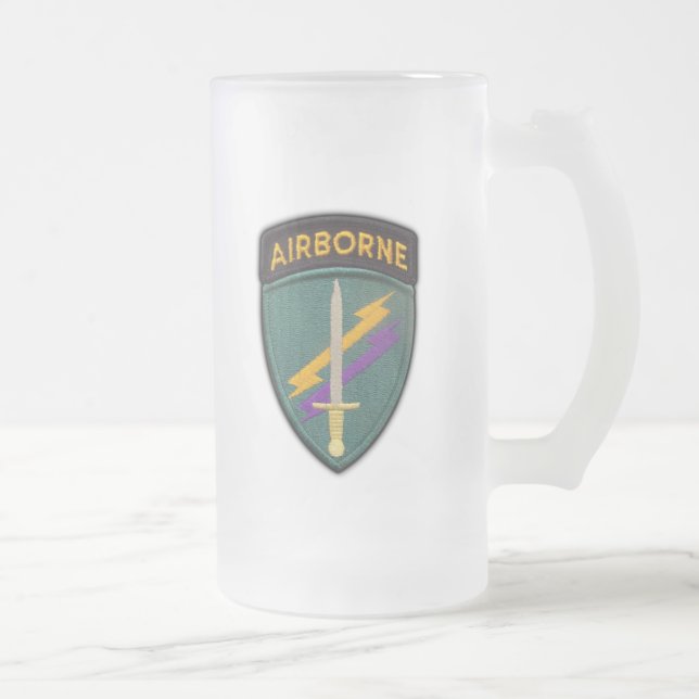 Caneca De Cerveja Vidro Jateado Exército USACAPOC (A) comando das operações (Direita)