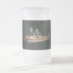 Caneca De Cerveja Vidro Jateado Experiência de Quase Morte de um Homem & Espíritos