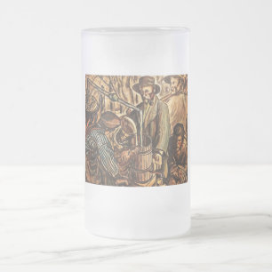 Caneca De Cerveja Vidro Jateado Fabricantes de Moonshine Fazendo Bebida de Uísque 