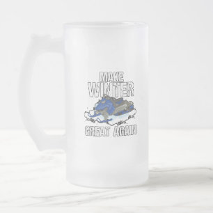Caneca De Cerveja Vidro Jateado Faça o Excelente de inverno de novo Snowmobile Sk
