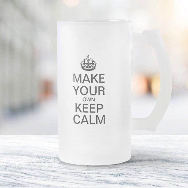 Caneca De Cerveja Vidro Jateado Faça Seu Próprio Fato De Manter A Cerveja Calma. (Criador carregado)