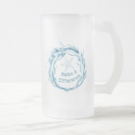 Caneca De Cerveja Vidro Jateado Façam A Diferença, Estória De Peixe-Frio.