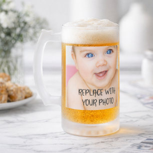 Caneca De Cerveja Vidro Jateado Fácil design único personalizado