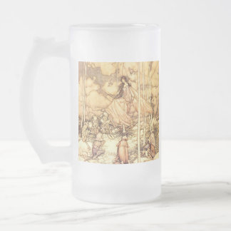 Caneca De Cerveja Vidro Jateado Fada Arthur Rackham