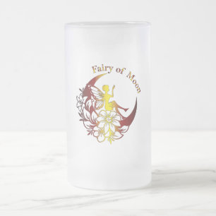 Caneca De Cerveja Vidro Jateado Fada do Copo de Cerveja da Lua