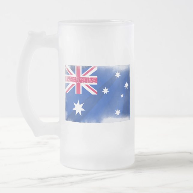 Caneca De Cerveja Vidro Jateado Fadeout de Sinalizador da Austrália (Esquerda)