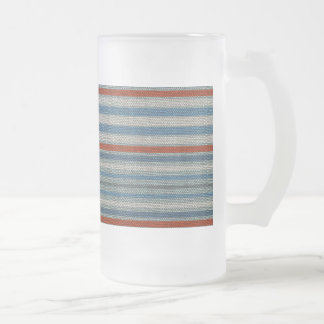 Caneca De Cerveja Vidro Jateado Faixa de Linhagens Náuticas