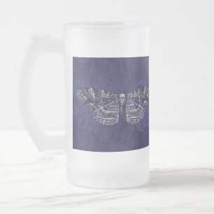 Caneca De Cerveja Vidro Jateado Falln Deathshead Moth