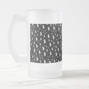 Caneca De Cerveja Vidro Jateado Fantasmas Sombrios de Halloween