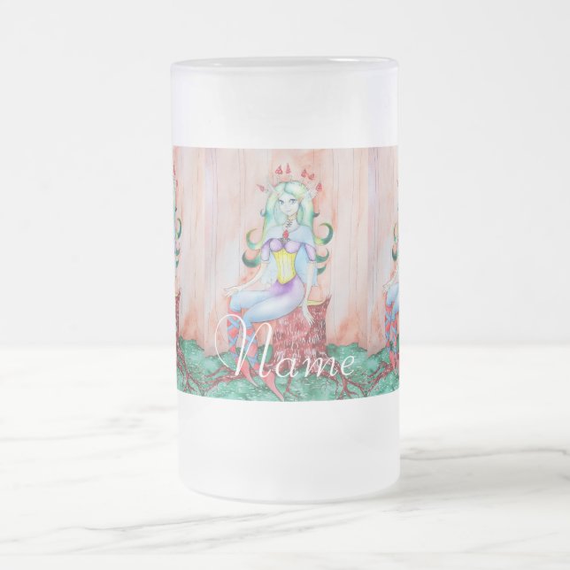 Caneca De Cerveja Vidro Jateado Fantasy Pixie Fairy Thunder_Cove (Centro)