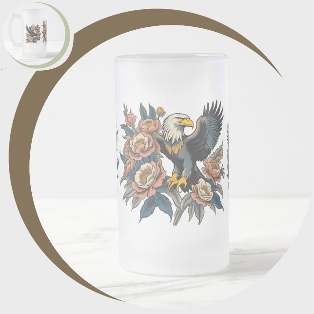Caneca De Cerveja Vidro Jateado Fawn at Dawn (Fawn at Dawn Frosted Glass Beer Mug
)