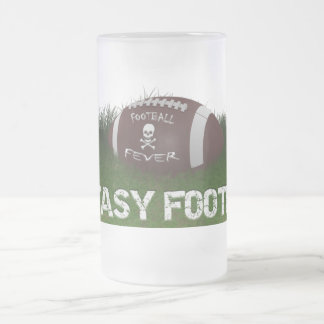 Caneca De Cerveja Vidro Jateado Febre do futebol da fantasia