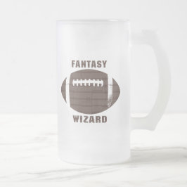Caneca De Cerveja Vidro Jateado Feiticeiro do futebol da fantasia