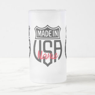 Caneca De Cerveja Vidro Jateado Feito nos EUA - Sinal Thunder_Cove