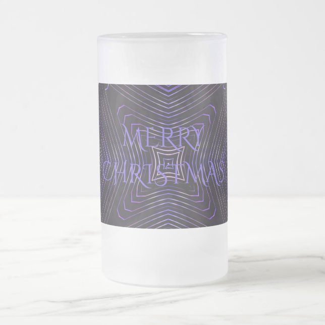 Caneca De Cerveja Vidro Jateado Feliz Natal Design (Centro)