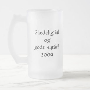 Caneca De Cerveja Vidro Jateado Feliz Natal e Feliz Ano Novo!