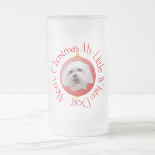 Caneca De Cerveja Vidro Jateado Feliz Natal Havanese