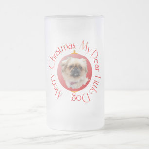 Caneca De Cerveja Vidro Jateado Feliz Natal Pékine