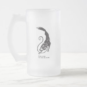 Caneca De Cerveja Vidro Jateado Fenrir Fenris é um cão livre mitologia viking nórd