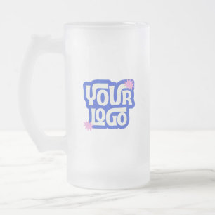 Caneca De Cerveja Vidro Jateado Festa da Empresa Simples Seu Logotipo Aqui Brinde