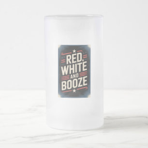 Caneca De Cerveja Vidro Jateado Festa de Bebidas do Dia 4 de Julho Vermelho Bran