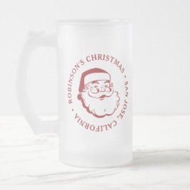 Caneca De Cerveja Vidro Jateado Festa de Natal Papai Noel
