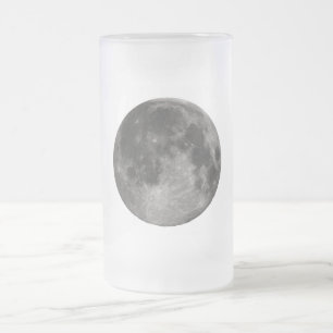 Caneca De Cerveja Vidro Jateado Festa Espacial da Lua Escritório Chuveiro Paz Amor