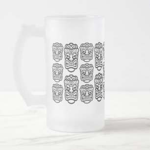 Caneca De Cerveja Vidro Jateado Festa no Bar da Praia Retro Tiki