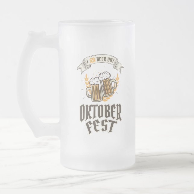 Caneca De Cerveja Vidro Jateado Festival da Cerveja Oktoberfest (Esquerda)