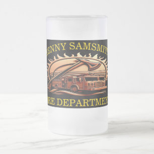 Caneca De Cerveja Vidro Jateado Fiery Valor Intriciou Design Heroica Do Caminhão D