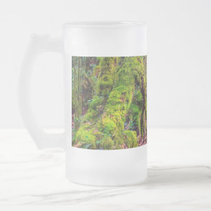 Caneca De Cerveja Vidro Jateado Floresta Musgosa